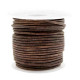 Round DQ leather cord 2mm Vintage brown